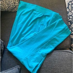 Woman within teal pants. Size 2X.